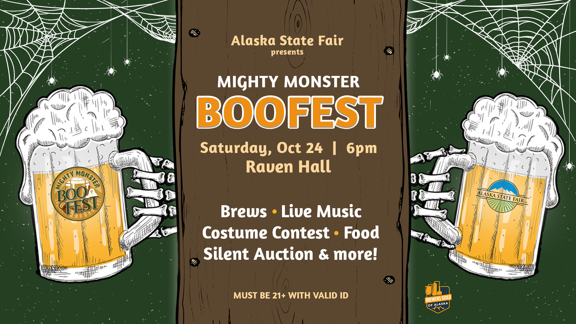 A promotional poster for the Alaska State Fair Mighty Monster Boofest event in Mat-Su, Alaska